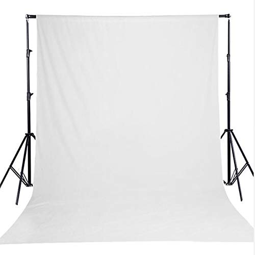 Solid Photography Backdrop Background Chromakey Muslin Portrait Background Screen for Photo Video Studio… (White, 10x20ft) - color: White, size: 10x20ft