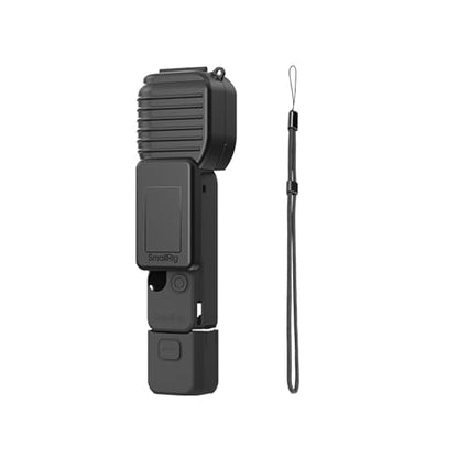 SMALLRIG Protective Cover Case Kit for DJI Osmo Pocket 4, Hard Shell and Silicone, Anti-Scratch Full Coverage Body Gimbal Screen Grip Handle, with Lanyard - 6005