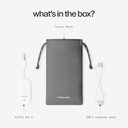 AirFly Pro 2 – Bluetooth Adapter, Pair 2 AirPods or Wireless Headphones – 3.5mm AUX Bluetooth Transmitter and Receiver for Cars, Boats, Treadmills, TVs & More – Travel Essentials,White - color: White, style: AirFly Pro 2