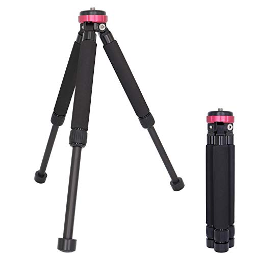 Koolehaoda Camera Mini Tripod Table Stand - Compact Aluminum Desktop Tripod | 1/4" & 3/8" Screw Mount, Compatible with DSLR Camera, Monopod, Tripod Head, Gimbal Stabilizer, Lightweight Portable Stand