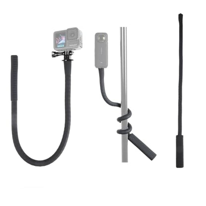 HSU Camera Flexible Mount Clamp Stick Pole for Insta360 GoPro | Neck Holder Selfie Stick Extension Pole, Camera Tripod Stand for GoPro Hero 13 12 11 10, Insta360 X5 X4 X3, DJI Action Camera