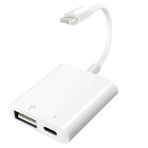 Lightning to USB Camera Adapter with Charging Port for iPhone Portable USB 3.0 Female OTG Cable for iPad to Connect Card Reader USB Flash Drive U Disk Microphone Keyboard Mouse Hubs Midi - size: (USB + Charging Port) to Lightning