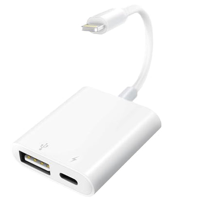 Lightning to USB Camera Adapter with Charging Port for iPhone Portable USB 3.0 Female OTG Cable for iPad to Connect Card Reader USB Flash Drive U Disk Microphone Keyboard Mouse Hubs Midi - size: (USB + Charging Port) to Lightning