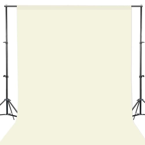 GFCC Ivory Photo Backdrop - 10FTx10FT Background for Photography Photo Booth Backdrop for Photoshoot Video Recording Background Screen Parties Curtain - color: Ivory, size: 10ftx10ft