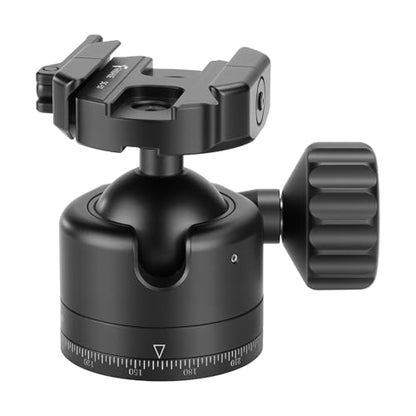 FANAUE Low Profile Tripod Ball Head 40mm Tripod Head 360 Panorama Ball Head Mount for Tripod, Monopod, DSLR, Camcorder, Compatible with Arca Quick Release Plate Max Load 22lbs