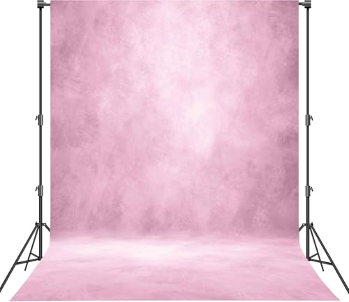 Abstract Professional Photography Backdrop for Portrait Photo Props Booth Background Photoshoot Studio with Polyester Fabric Roller Pocket on Top (6x8ft,Light Pink,No Stand) - color: Pink, size: 6'x8'