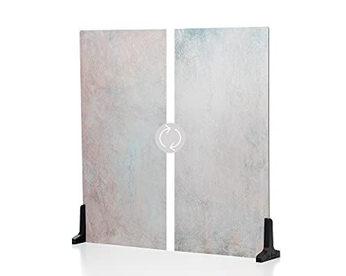 V-FLAT WORLD Duo Board Product Photography Backdrops - 2-Sided Background for Photograph, Realistic Item & Food Photography Background - Includes 2 Legs & Mat - 24" x 24", Rose Hue/Washed Pigment - color: Rosé Hue/Washed Pigment, size: 24 x 24 inches