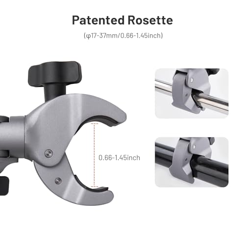 PGYTECH CapLock Super Clamp Mount, Aluminum Alloy Bracket, Crab Heavy Duty Clamp with 1/4" Screw for Gopro 13/12, DJI Osmo 360/Action 6/5 Pro/Pocket 4/3/Xtra Muse, Insta360 Ace Pro2/X5, Action Camera