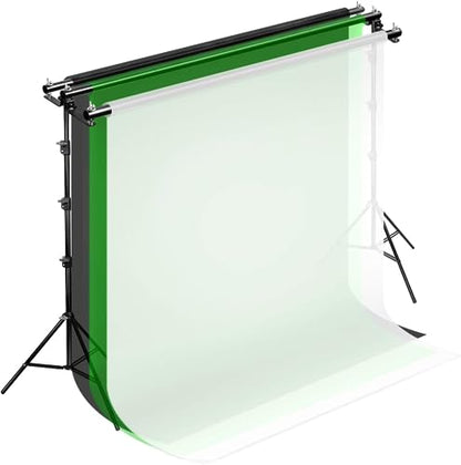 10ft/3M Background Folding Muslin Backdrop Support, 3 x 3m Crossbar, 2 x Mount, 9 x Clip - size: 3 x Crossbar / 2 x Mount