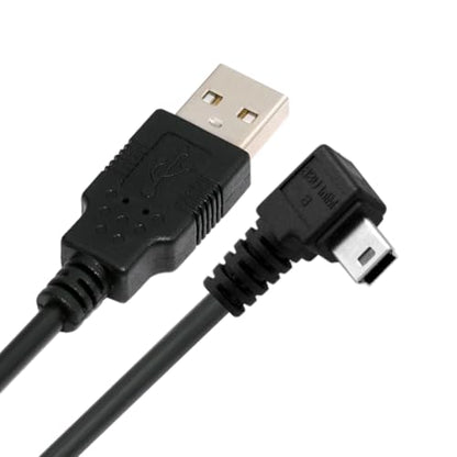 JSER Mini USB2.0 5Pin Type-B Male 90 Degree Right Angle to USB 2.0 Type-A Male Power Data Cable 480Mbps Compatible with Computer Camera Laptop Desktop MP3 MP4 (Right Angle 6ft/1.8m) - size: 1.8m, style: Right Angle