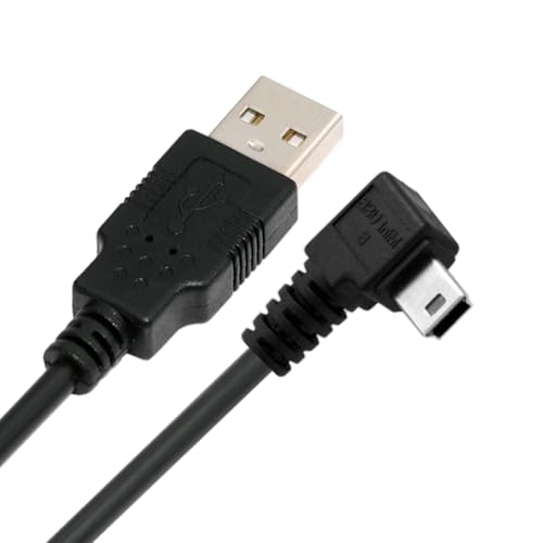 JSER Mini USB2.0 5Pin Type-B Male 90 Degree Right Angle to USB 2.0 Type-A Male Power Data Cable 480Mbps Compatible with Computer Camera Laptop Desktop MP3 MP4 (Right Angle 6ft/1.8m) - size: 1.8m, style: Right Angle