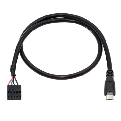 chenyang USB 2.0 9Pin 10Pin Motherboard Header to Micro USB 5Pin Data Cable 0.5M - style: Micro USB
