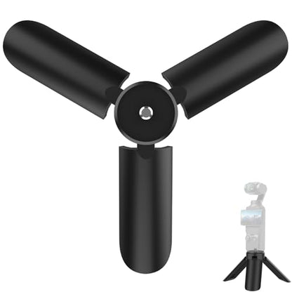 GeeRic Mini Tripod Compatible with DJI OSMO Pocket 4/3, Stable Portable Pocket Stand, Desk Small Handheld Selfie Stick with 1/4" Screw - color: Black
