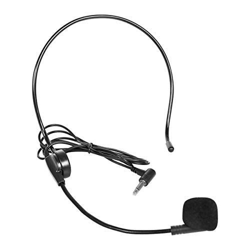 Wired Headset Microphone for Voice Amplifier, Flexible Adjustable Microphone for Teachers, Trainers, Presentations, Seniors.