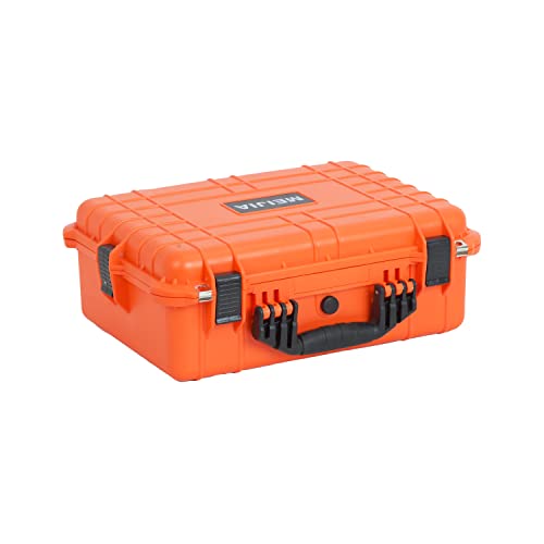 MEIJIA Portable Waterproof Protective Case,Hard Camera Case,Customized Fit Foam Inserted, Elegant Black,Fit for Camera, Equipments, Lens,Drones(Black) - color: Orange, size: 19.78"X15.77"X7.41"