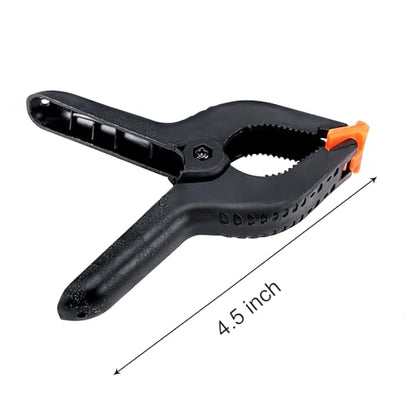 ZOENHOU 4.5 Inch 20 PCS Spring Clamp Set, Nylon Plastic Clips Heavy Duty Clamp with Flexible Jaw Pad and Anti-slip Handles for Woodworking Backdrop Photo Studio Craft DIY Art - size: 4.5 Inch 20PCS