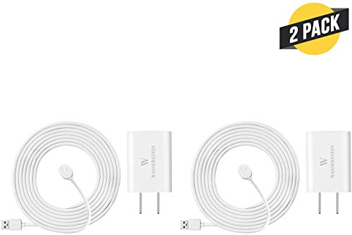 16ft/4.8m Weatherproof Outdoor Charging Cable w/Quick Charge Adapter Compatible with Arlo Ultra/Ultra 2/Pro 3/Pro 4/Pro 5s (2 Pack, White) – NOT Compatible with Arlo Pro (6th Gen)/Essential Spotlight - size: 2 Pack, 16ft