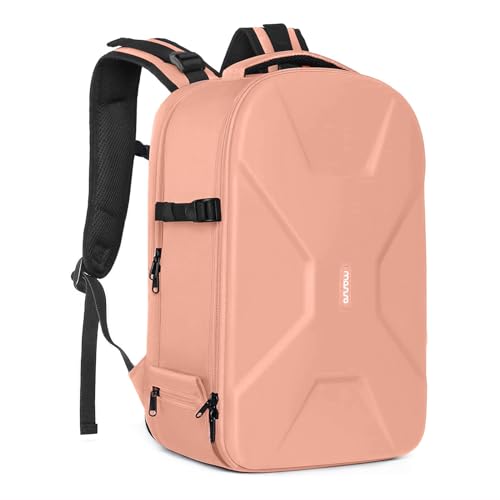 MOSISO Camera Backpack, DSLR/SLR/Mirrorless Photography Camera Bag 15-16 inch Waterproof Hardshell Case with Tripod Holder&Laptop Compartment Compatible with Canon/Nikon/Sony, Salmon Pink - color: Salmon Pink