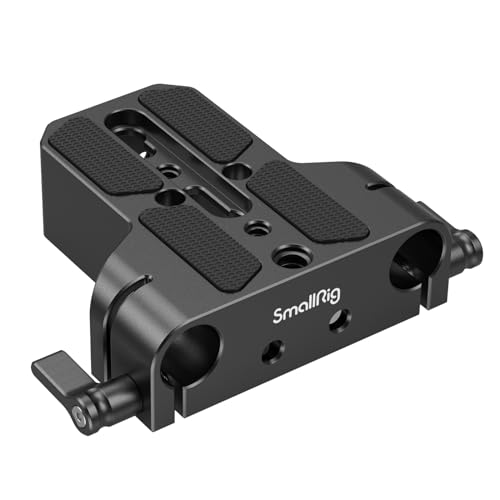 SMALLRIG Camera Base Plate with 15mm LWS Rod Rail Clamp, Baseplate for Sony A6500 A6600 A6300, for Canon R5 R6, for Sony A7SIII / A7III, Both for Cameras & Cages - style: Base Plate