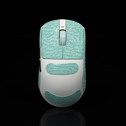 Gamer Mouse Grip Tape Sticker for VGN Dragonfly R1 Pro MAX VXE Non Slip Suck Sweat Pre Cut Easy Install CS Letter Cyan - color: Cs Cyan