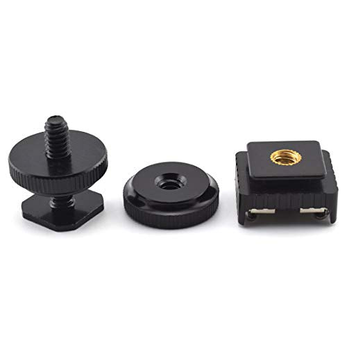 Camera Screw Kit, SDTC Tech 22 pcs Camera Hot Shoe Mount 1/4"-20 and 3/8"-16 Thread Tripod Screw Adapter Converter for Camera/Monopod/Ballhead/Light Stand etc. - color: Hot Shoe Kit