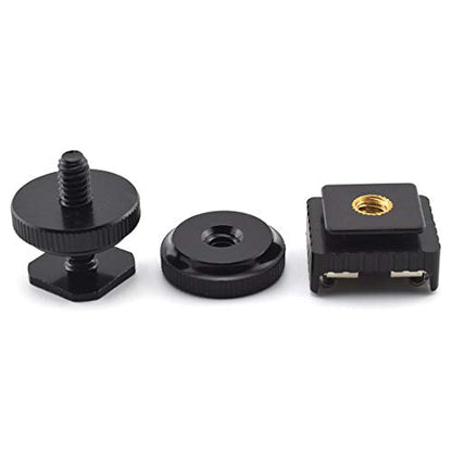 Camera Screw Kit, SDTC Tech 22 pcs Camera Hot Shoe Mount 1/4"-20 and 3/8"-16 Thread Tripod Screw Adapter Converter for Camera/Monopod/Ballhead/Light Stand etc. - color: Hot Shoe Kit