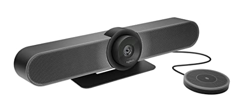 Logitech Expansion Mic for MeetUp, Plug-and-Play, Indicator Lights, Microphone Type Mono, Wideband, Noise Canceling, PC/Mac/Laptop/MacBook/Tablet - Black