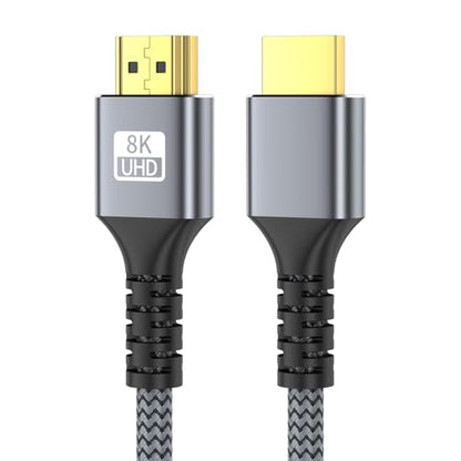 8k Hdmi Cable 6.6ft Ultra High Speed HDMI 2.1 Cable 8K@60HZ 4K@120HZ 48Gbps HDMI Cord for HDTV,PS4,PS5,Monitor Laptop,Xbox,HDCP 2.2&2.3 Support HDR,eARC,Dolby.(Silvery) - size: 6.6FT