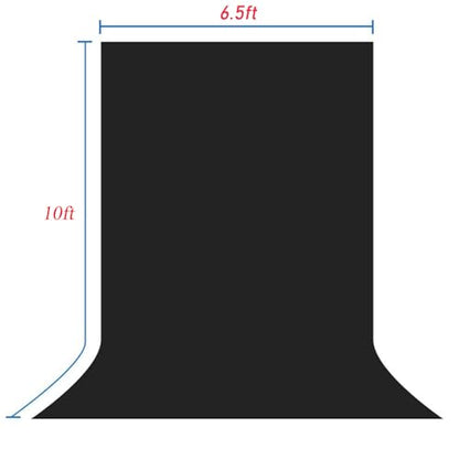 8.5x10ft Background Stand with 6.5x10ft White and Black Chromakey Backdrop Screen, Adjustable Background Holder Support System Kit, Clamp for Photography Video Studio Portrait Product Shooting