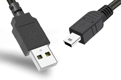 Mini USB Cable for GoPro Hero 4, 3, 2, 1-3ft Camera Data Sync and Charging Cord, USB A to Mini B Fast Charger Cord for Gopro Hero 3+ Silver Black White