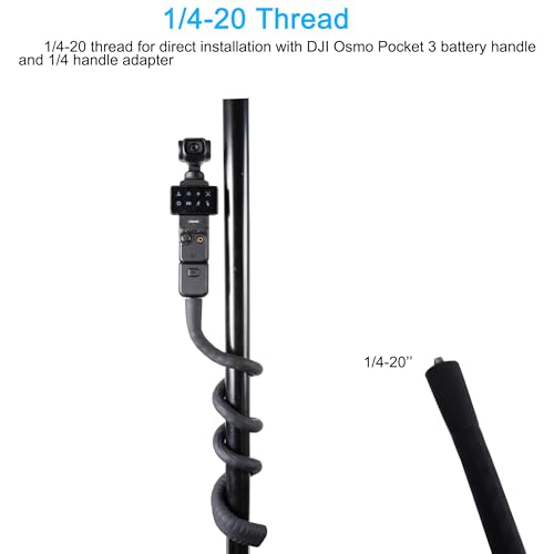 Pellking Flexible Twist Arm Mount Fence Stand for DJI OSMO Pocket 4 3/GoPro/Insta360/Smartphones | Mount for Fence,Tripod, Selfie Stick & Handlebar Accessories