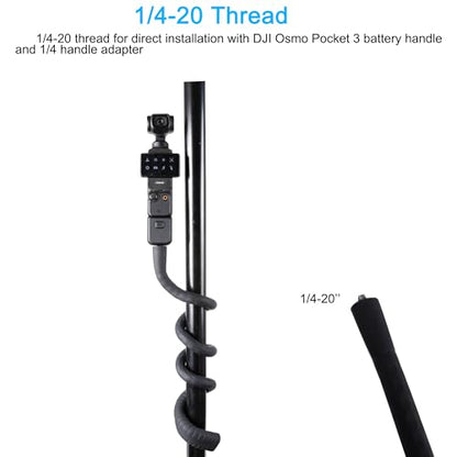 Pellking Flexible Twist Arm Mount Fence Stand for DJI OSMO Pocket 4 3/GoPro/Insta360/Smartphones | Mount for Fence,Tripod, Selfie Stick & Handlebar Accessories