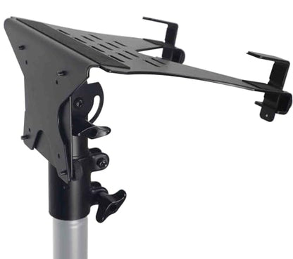 ProX X-LTF01BL Universal Laptop Tray + VESA Monitor Mounting Bracket fits on Speaker Stand 1-3/8" Pole Black