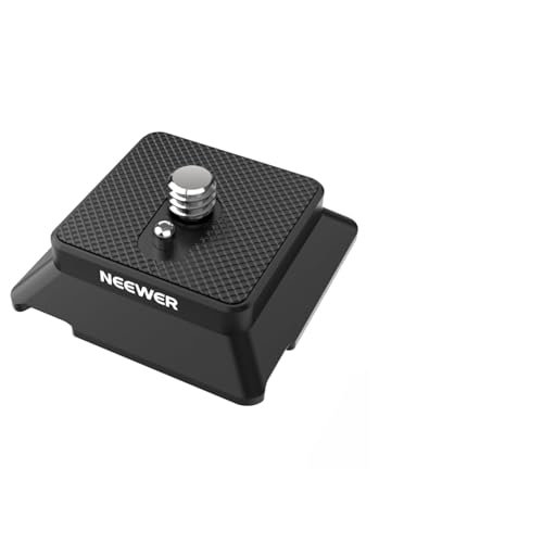 NEEWER Arca Type Quick Release Plate with 1/4" Screw, Camera Tripod Mount Adapter QR Plate Accessory Compatible with DJI RS Series Gimbal Stabilizer Action Camera Phone Cage, UA078 - style: UA078