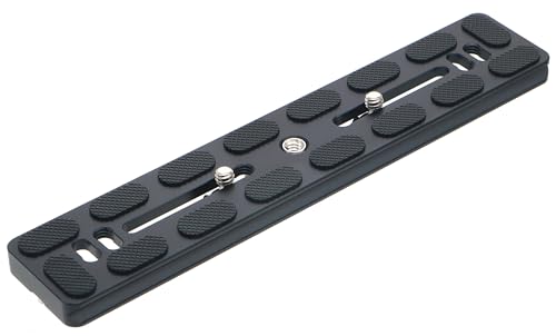 PU-200 200mm Universal Lengthened Quick Release Plate Slide Rail with D-Ring Screw for Tripod Ball Head DSLR Camera, Arca-Swiss Compatible