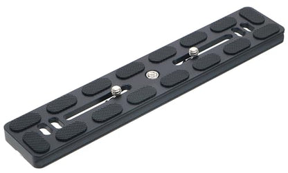 PU-200 200mm Universal Lengthened Quick Release Plate Slide Rail with D-Ring Screw for Tripod Ball Head DSLR Camera, Arca-Swiss Compatible