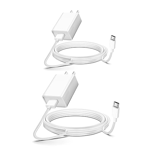 2 Pack 10Ft Charging Power Cable Cord for Arlo Pro/Pro2, Arlo Q,Arlo GO Indoor Camera, Wyze Cam Pan v3 v2,Netvue,Blink,Cloud,Yi Home Camera,Oculus go,Kasa Cam Wall Charger Adapter Replacement - size: 10 Feet, style: 2-Pack