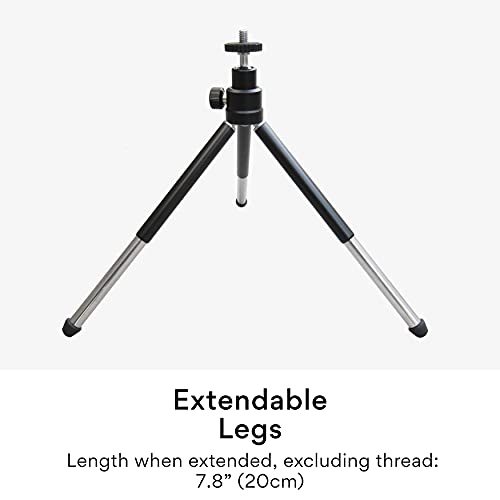 MEE Audio Lightweight Mini Tripod for Webcams and Small Cameras for Video Conference; Flexible, Portable, Compact Web Cam Desk Tabletop Travel Mount Stand for Logitech Webcam C920 C925 C920s C922