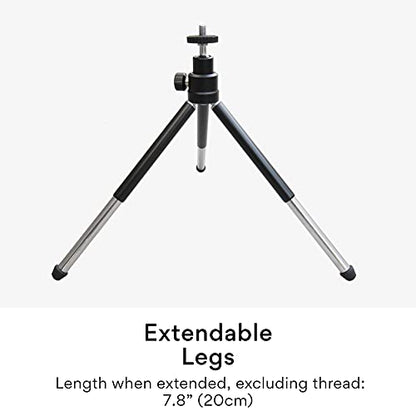 MEE Audio Lightweight Mini Tripod for Webcams and Small Cameras for Video Conference; Flexible, Portable, Compact Web Cam Desk Tabletop Travel Mount Stand for Logitech Webcam C920 C925 C920s C922