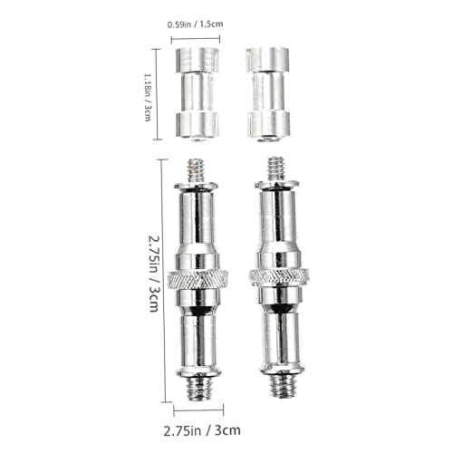 Tripod Screw Adapter 1/4 to 3/8 Converter Quick Release Light Stand Screw 4-Piece Set for Camera Monopod and Flash Stands