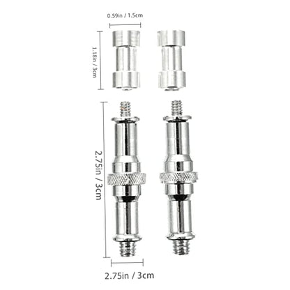 Tripod Screw Adapter 1/4 to 3/8 Converter Quick Release Light Stand Screw 4-Piece Set for Camera Monopod and Flash Stands
