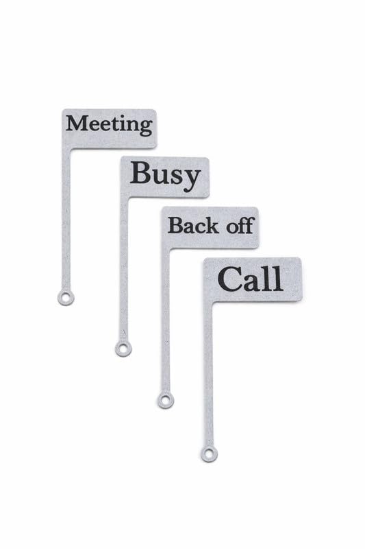 Desk Status Flag - Busy/on Call/Meeting/Back off - Focus Indicator for Home Office - Work from Home Desk Sign - Productivity Desk Accessory - PLA Material - style: Marble-MEETING