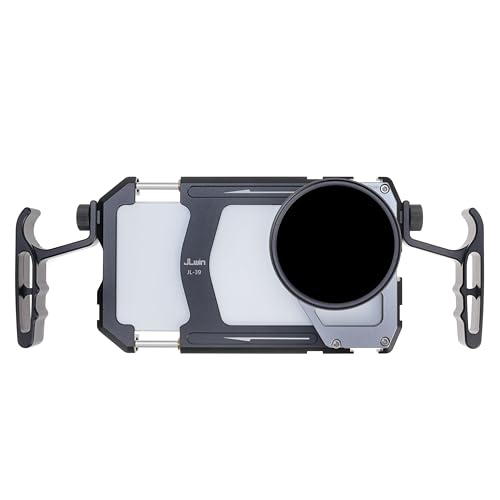 Universal Phone Cage Video Kit Stabilizer W/Handles + 67mm Thread Filter Adapter Rig for iPhone 17 16 15 14 Pro Max Samsung Cell Phone Vlog Live Stream Filmmaking, with Cold Shoe Tripod Mount