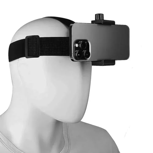 Head Mounted Overhead Recording Smartphone Stand for Outdoor Recording of Life Freeing Hands Cycling Sports Camera Accessories (Black) - color: black