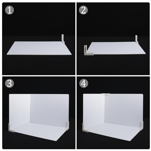 Product Photography Backdrop Boards, 3 Pack Double-Sided Black and White Photo Background, Waterproof Tabletop Backdrop Set for Small Products, Jewelry, Cosmetics, 12 x 12 & 12 x 16 Inch