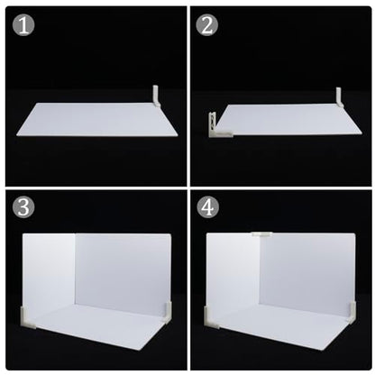 Product Photography Backdrop Boards, 3 Pack Double-Sided Black and White Photo Background, Waterproof Tabletop Backdrop Set for Small Products, Jewelry, Cosmetics, 12 x 12 & 12 x 16 Inch