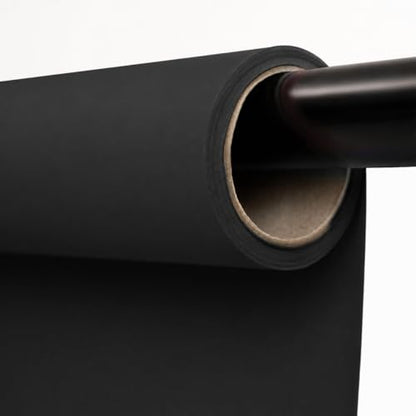 Kate Seamless Paper Backdrop Black Seamless Backdrop Paper Rolls (86''x32.8' Jet) - color: Jet, size: 86''x32.8'