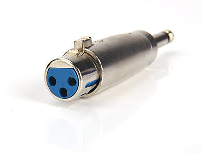 Professional 6.35mm 1/4 Inch Mono Male Plug to 3 Pin XLR Female Jack Stereo Audio Microphone Adapter Converter Connector - color: SET 1