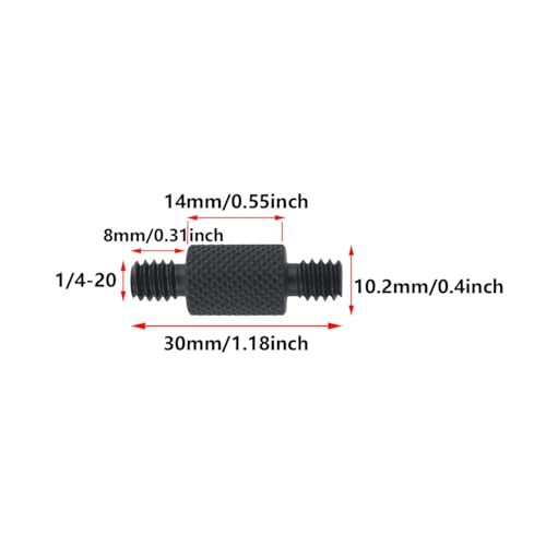 JianLing 4PCS US Standard 1/4 inch Tripod Dual Head Screw Adapter J04 Aluminium Alloy for Digital SLR Cameras Monopods Ball Heads and Fill Light Conversion Photography Accessories