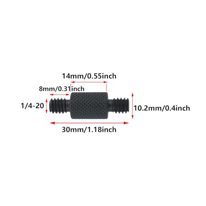 JianLing 4PCS US Standard 1/4 inch Tripod Dual Head Screw Adapter J04 Aluminium Alloy for Digital SLR Cameras Monopods Ball Heads and Fill Light Conversion Photography Accessories